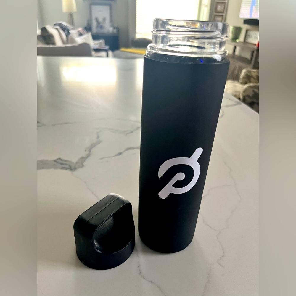 Peloton glass bike water bottle